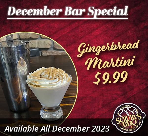 December Bar Special Scrubys 2023